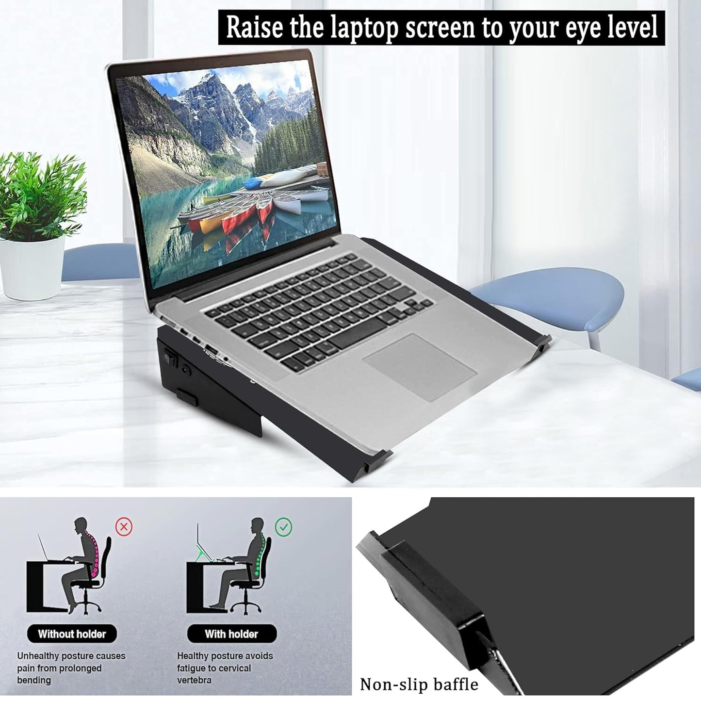 Laptop Cooling Pad with 3 Heavy Duty Fans (for 14 to 17 Inches Inch Laptop)