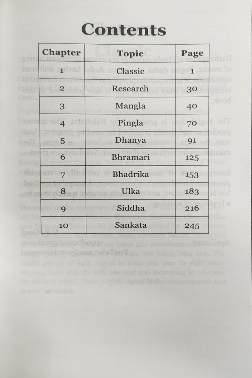 Yogini Dasha for Accurate Prediction [English]