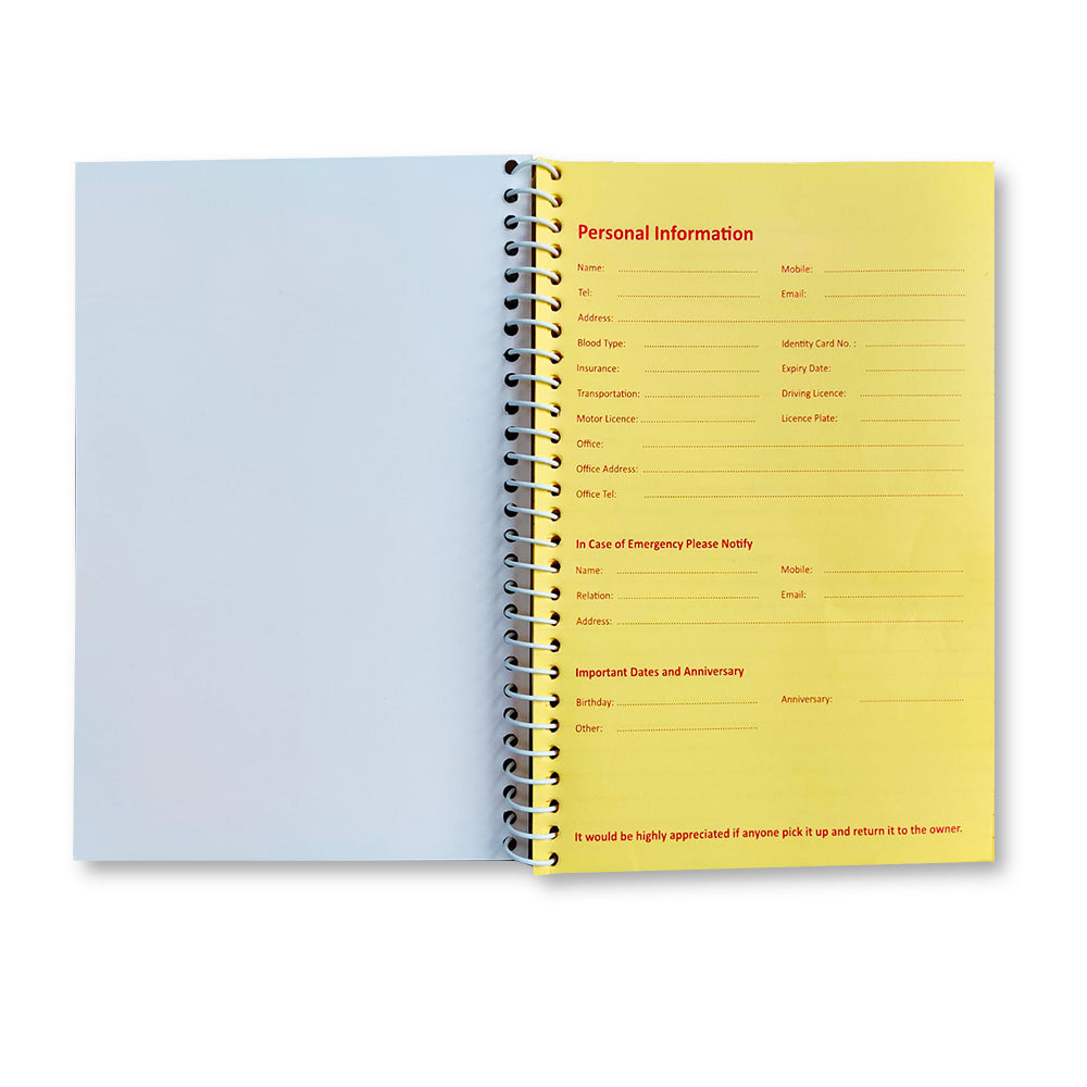Productivity Planner - Yellow Diary with Red Ink (Qnet)