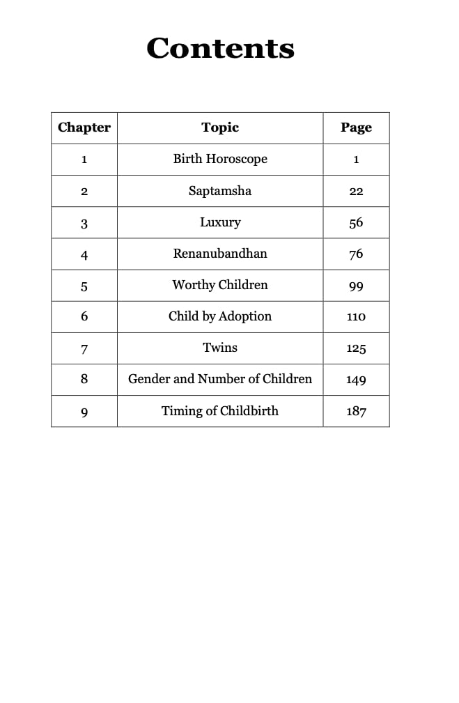 Predict with Saptamsha: Children Related Predictions[English]