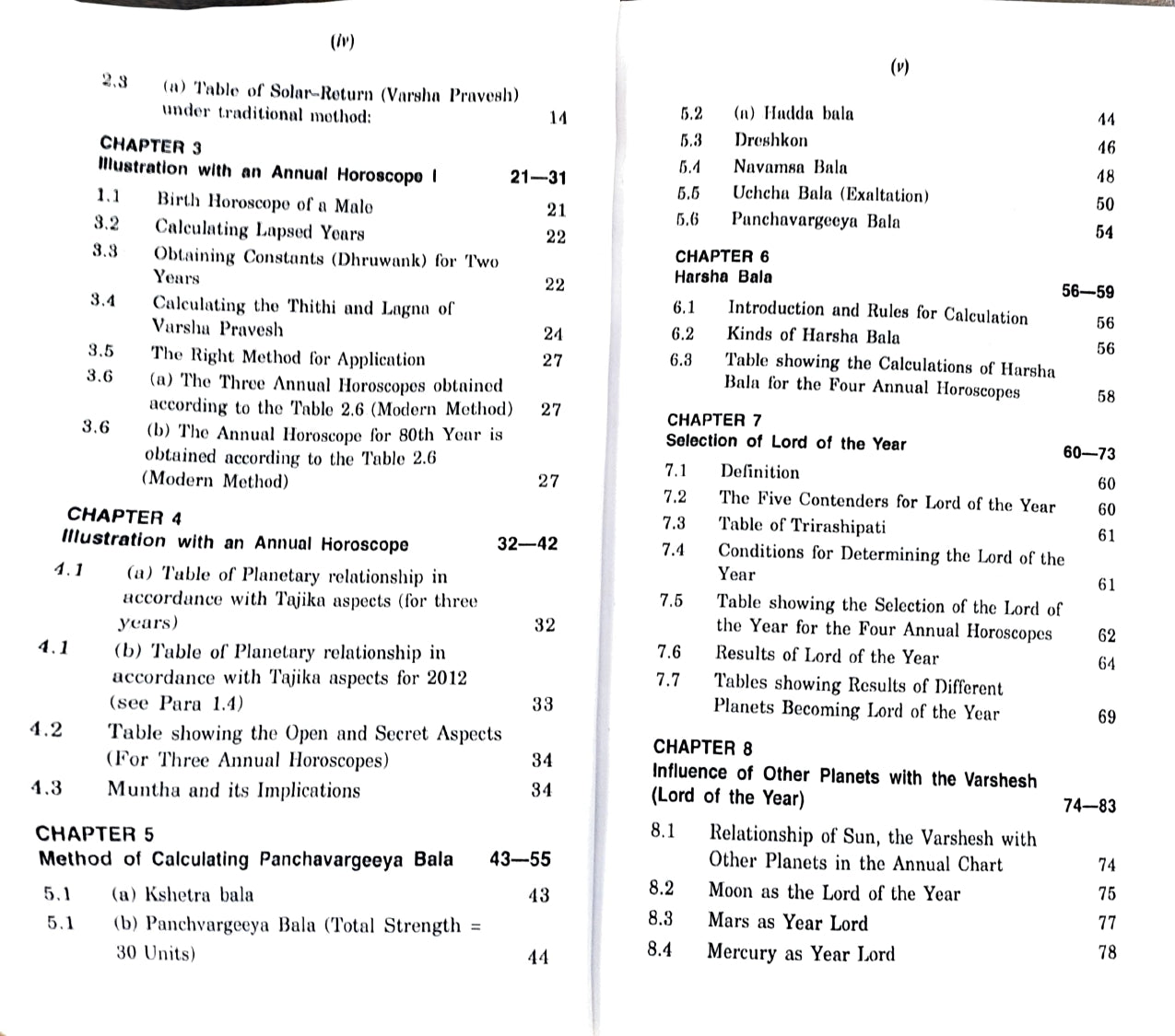Annual Horoscopy (Varsha Phala) [English]