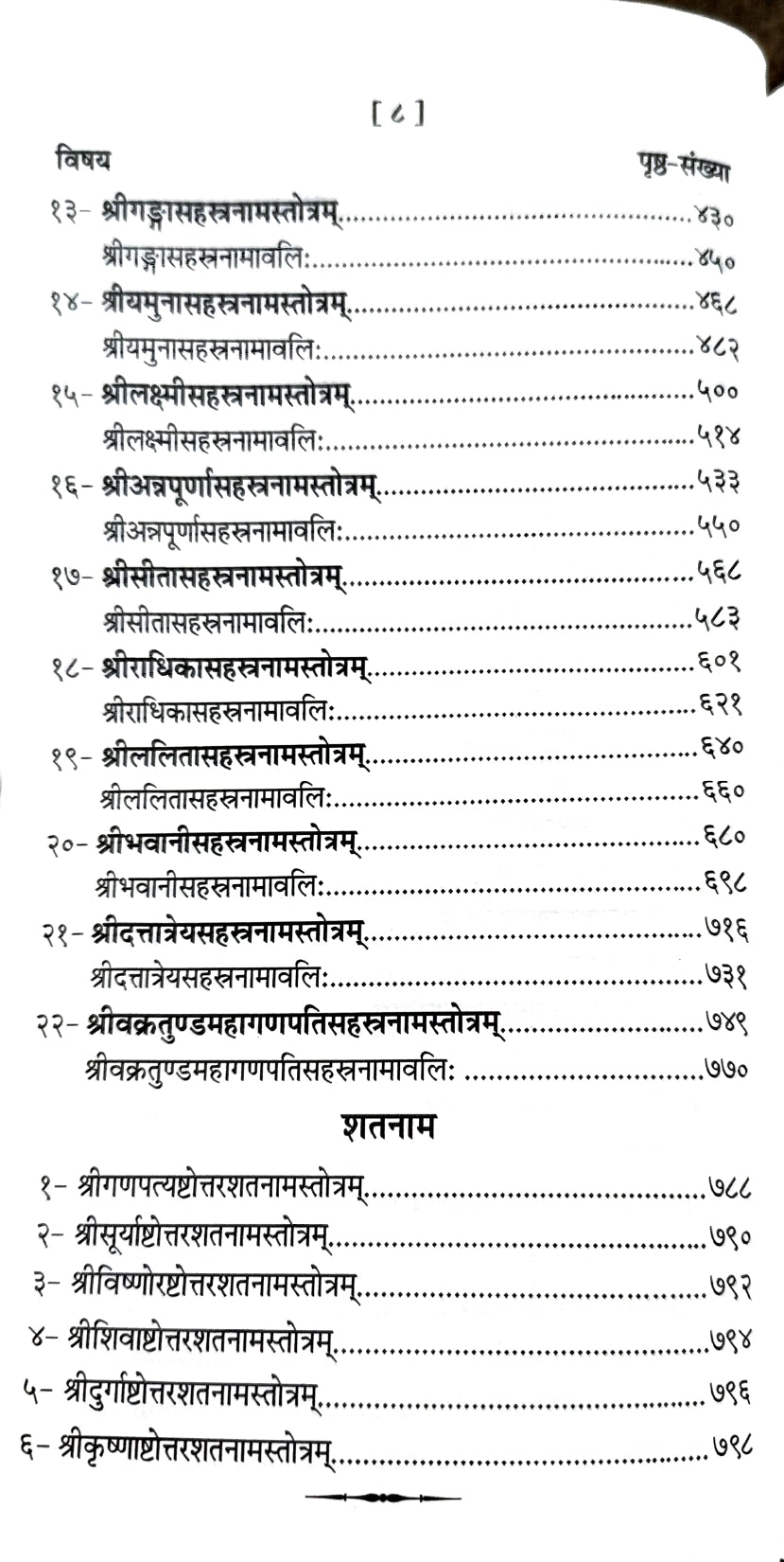 Sahasranam Stotra Sangrah (1594) [Sanskrit]