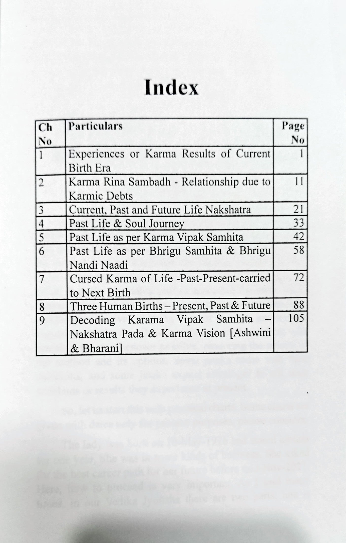 Nadi Principles to Determine Past and Present Lives [English]
