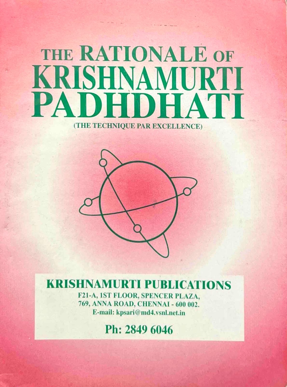 The Rationale of Krishnamurti Paddhati [English]