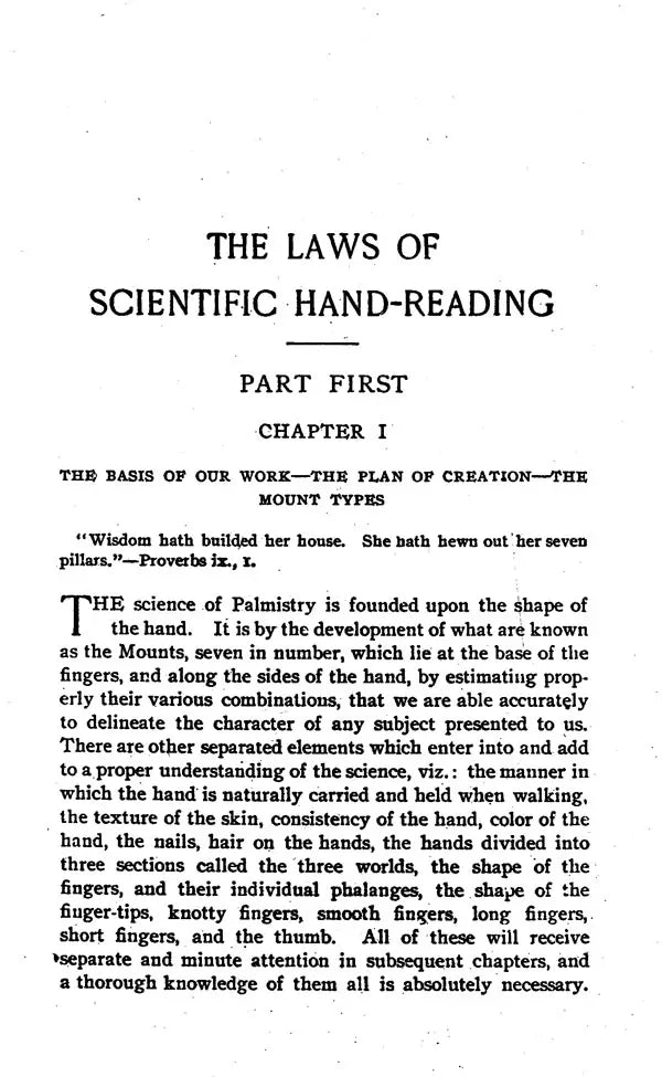 The Laws of Scientific Hand Reading [English]