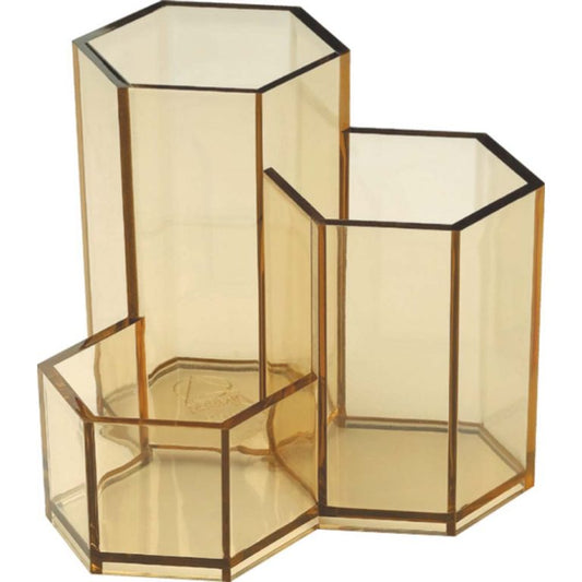 Pen Pencil Stand Brown Hexa
