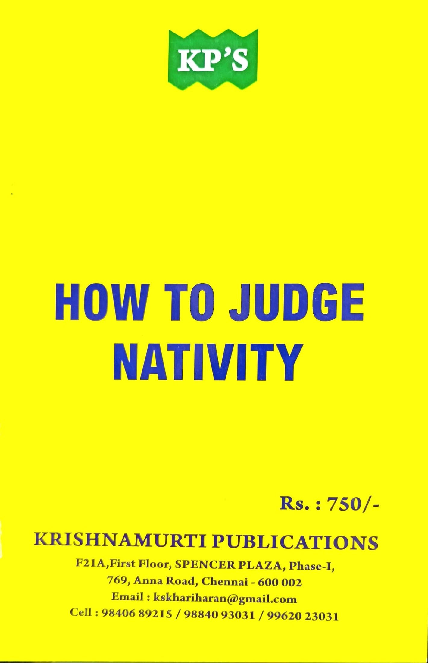 How to Judge Nativity [English]
