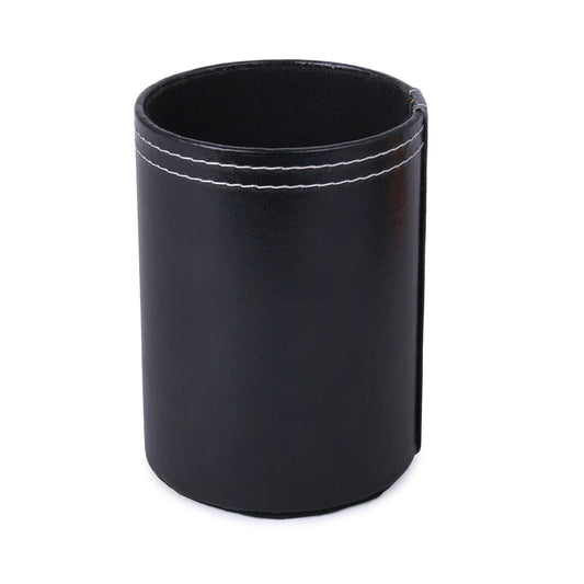 Black Leather Multipurpose Pen Holder For Office Table