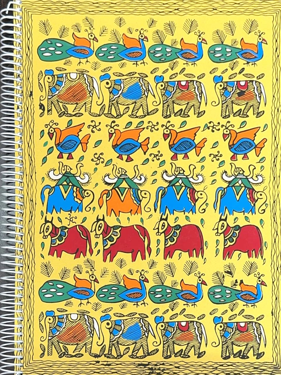 Madhubani A4 Spiral Notebook, 70 GSM, 300 Pages