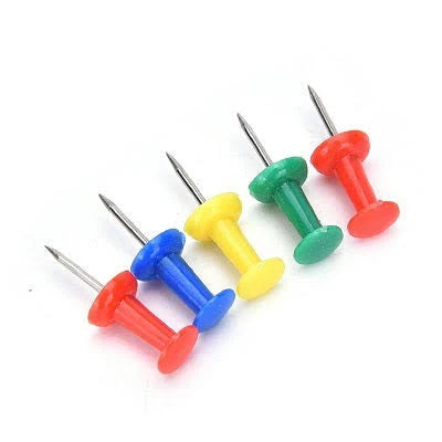 Push Pin Color | Notice Board Pin - 40 Pins Box (Set of 10 Boxes)